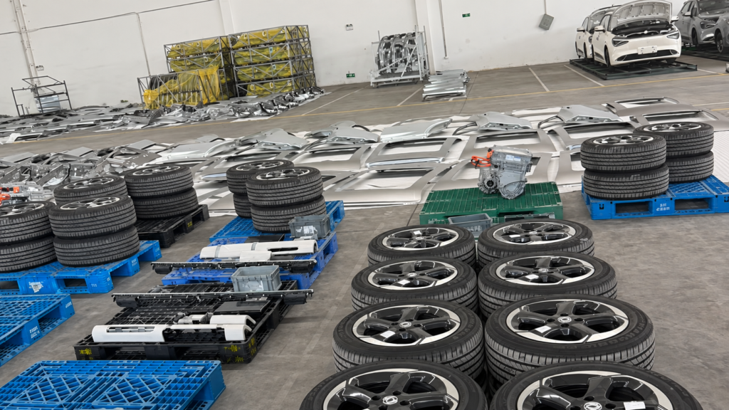 Parts at a European KD assembly plant