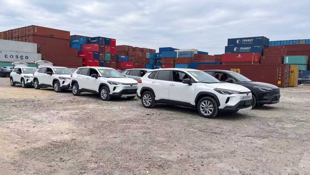 Export vehicle staging area